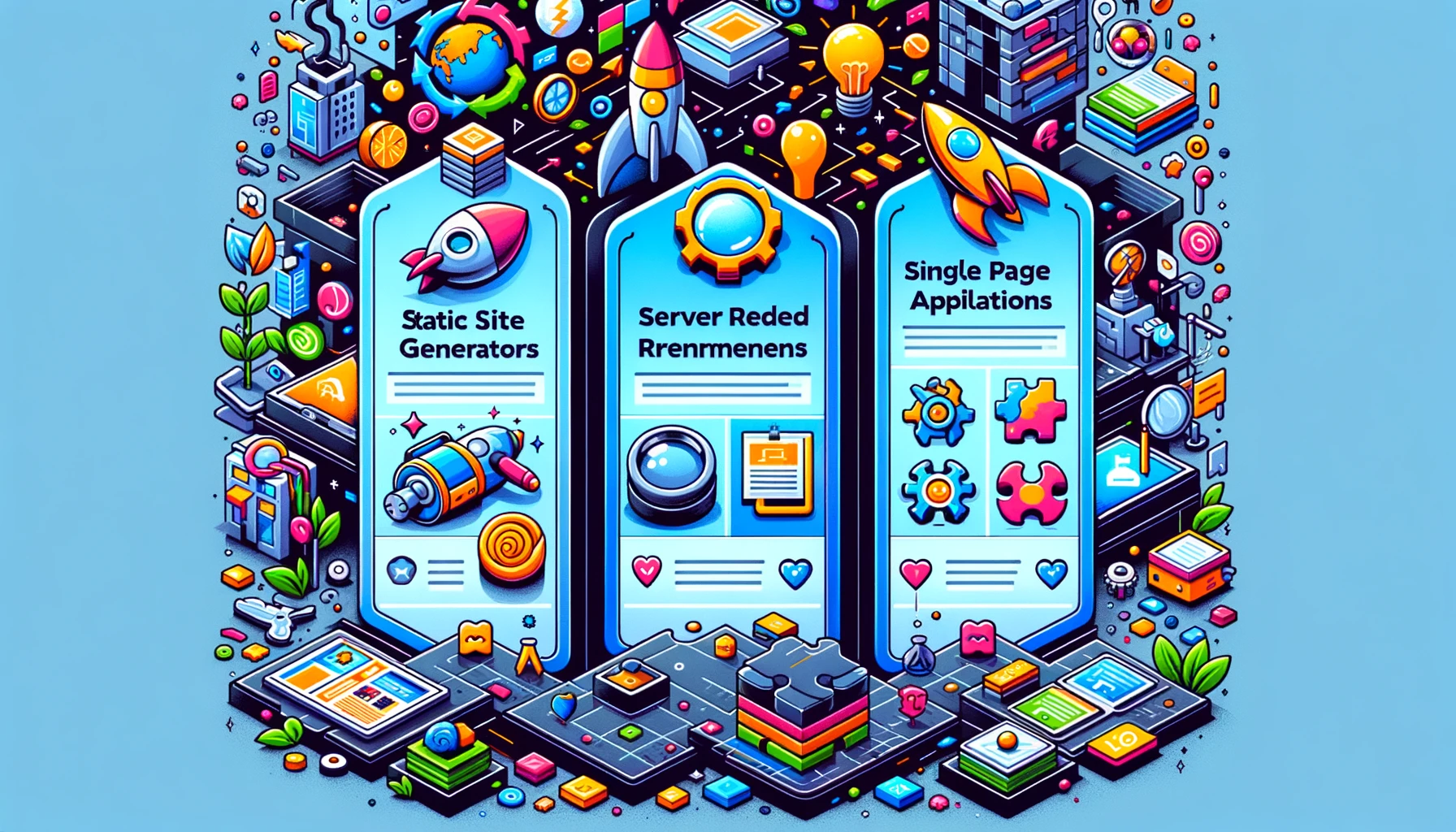 Cover image for Choosing the Right Front-End Framework: Pros and Cons of Static, Server, and SPA Rendering"